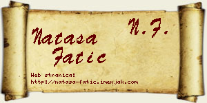Nataša Fatić vizit kartica